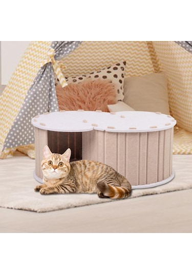 Homyl Kedi Tüneli Yatak Nefes Alabaç Çıkarılabilir Kapak