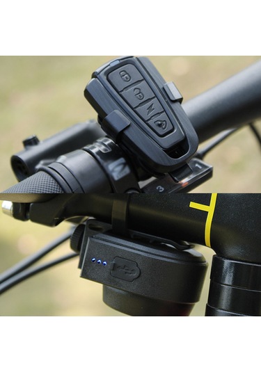 Moveevo Siyah Bisiklet Alarmı Çan: 115db Yüksek Ses, 3d Hareket Sensörü, 5 Ses Modu, 400mah Batarya, Ipx5 Su Geçirmez, Uzaktan Kumanda İle Korumalı Bisiklet, Skateboard Uyumlu