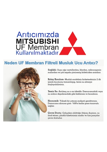 Greentech Water UF Membran Filtreli Musluk Ucu Arıtıcı / GW-D01