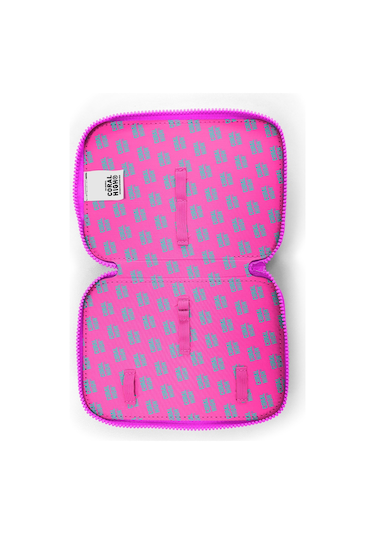 Coral High Kids Lavanta Su Yeşili Unicorn Desenli Çift Katlı Kalem Çanta 11129 Pembe - Su Yeşili