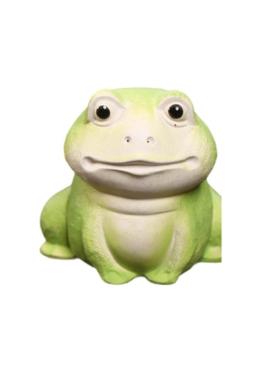 Suntek Minyatür Kurbağa Heykeli Süsleme Heykelcik Oturma 5,9 Cm X 5,4 Cm X 5,7 Cm