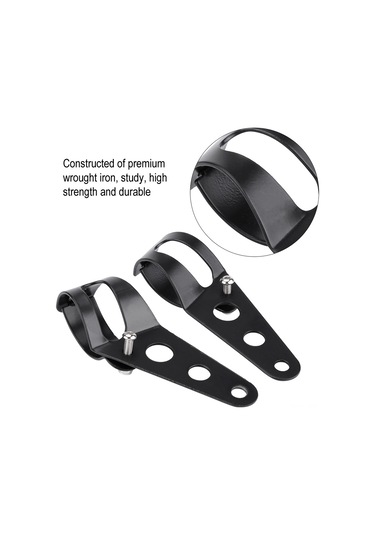 Geeroyoo Motosiklet Farı Tutucu Bracket Seti - 33-43mm Çatal Çapı Uyumlu - Dayanıklı Demir Malzeme - Kolay Kurulum Chrome