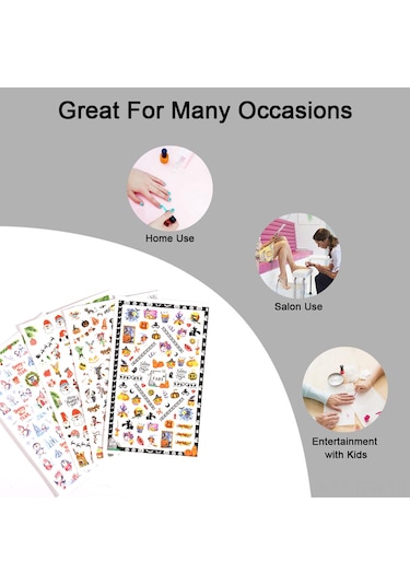 Tenfowee Halloween Tırnak Sticker Seti - F691 Modelleri, Ev Ve Salonda Kullanım İçin Dıy Tırnak Sanatı Aksesuarı, Çeşitli Desenler, Kolay Uygulama Tenfowee Halloween Tırnak Sticker Seti - F691 Modelleri, Ev Ve Salonda Kullanım İçin Dıy Tırnak Sanatı Aksesuarı, Çeşitli Desenler, Kolay Uygulama