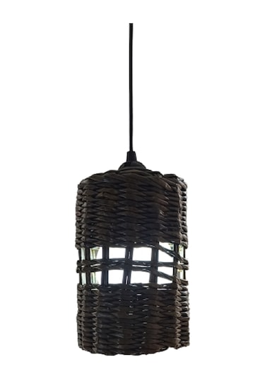 Hasır Sarkıt Avize, %100 Elişi/handmade, E27 Duy Elektrik Tesisat Haki Yeşil