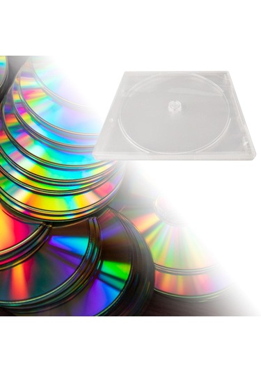 Suntek 10 Adet Temizle Cd Kutuları Koruması Taşınabilir Su