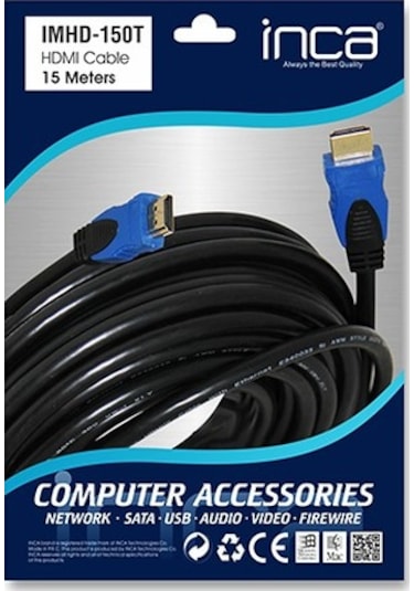 Inca Imhd 150T 15 Metre 4K 1.4 V 3 D Altın Uçlu Hdmi Kablo
