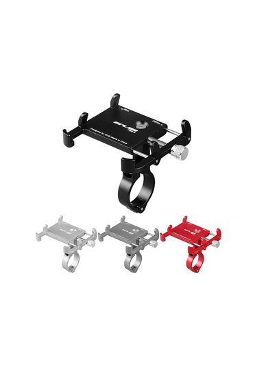 Skycity Alüminyum Bisiklet Telefon Tutucu 3.5-6.2 İnç Telefonlar İçin Ayarları Tam, Hafif Ve Dayanıklı Siyah Siyah