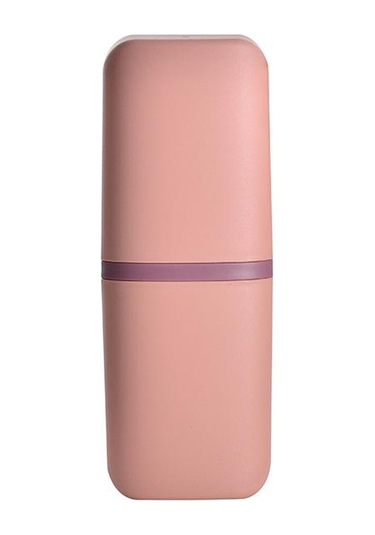 Pembe Moda Diş Fırçası Ve Diş Macunu Seyahat Çantası Taşınabilir Diş Fırçası Saklama Kutusu Seyahat Aile Kamp Okulu 2pcs Pembe