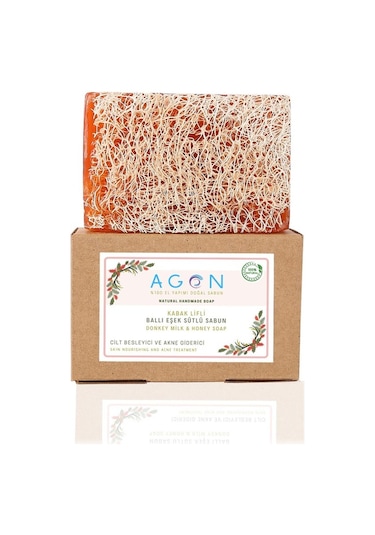 Agon Doğal At Kılı Selülit Fırçası + Agon Kabak Lifli Ballı Eşek Sütlü Sabun 120 G