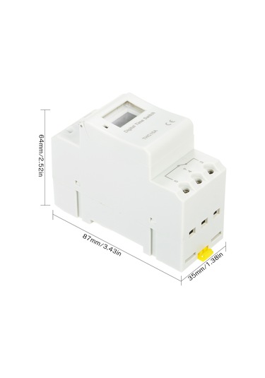 Konesam 16a Programlanabilir Mikroişlemci Zaman Kontrolörü, Dijital Ekranlı Zamanlayıcı, 12v, 16 Açma-kapama Ayarı, Pil Yedekli Beyaz