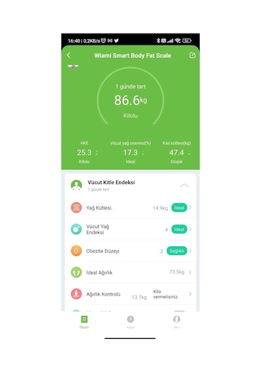 Wiami F38EB Akıllı Yağ Ölçer Bluetooth Tartı