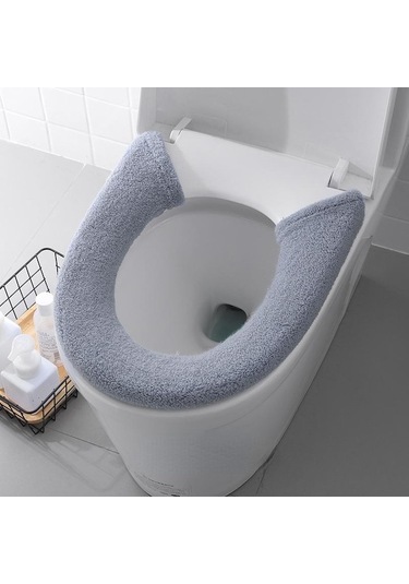 Novahub Gri Kalınlaşmış Klozet Kapağı Yumuşak Klozet Pedi Evrensel Tuvalet Closestool Mat Banyo Aksesuarları Gri
