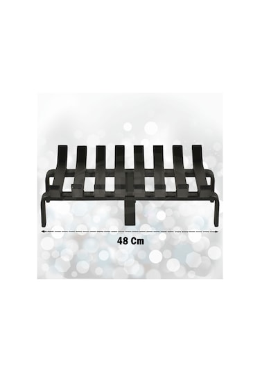 48 Cm X 32 Cm 8 Çubuklu Ekstra Şömine Izgarası Dar Gözlü Izgara