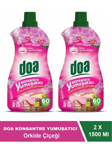 Doa Konsantre Çamaşır Yumuşatıcı Orkide 60 Yıkama 1500 Ml X 2 Adet 2'li Set