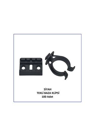 Baza Klipsi, Tekli, Siyah 100 Adet