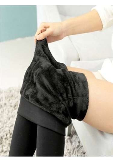 Larosa Lingerie Larosa Bayan Thermal Peluş Taytsiyahs/M Siyah