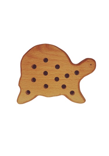 İp Geçirme Örme Oyunu Ahşap Kaplumbağa