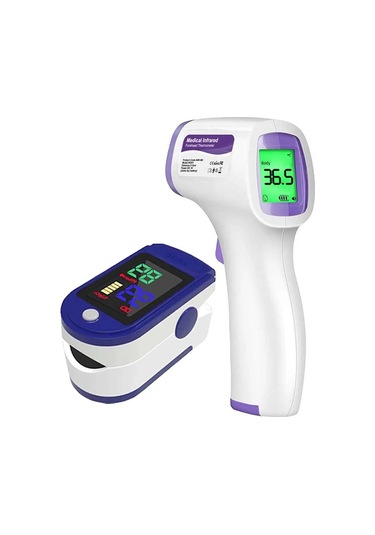 Çok İşlevli Termometre Üç Renkli Arkadan Aydınlatmalı Ekran Alın Termometresi Dijital Ekran Kızılötesi Alarm İnsan Vücudu Termometresi 4