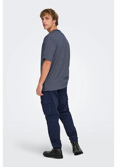 Only & Sons Erkek T Shirt 22036384 Lacivert Lacivert