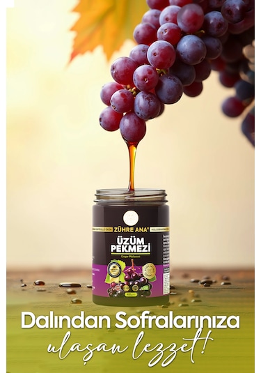 Katkısız Doğal Üzüm Pekmezi 400 Gr