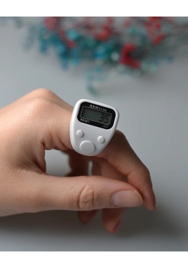 Mini Işıklı Zikirmatik Beyaz