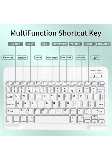 Yunboo İpad Uyumlu 10. Nesil 10.9 İnç Ve İpad Uyumlu 11 2025 A16 İçin Manyetik Bluetooth Klavye Koruyucu Kılıf - Pembe