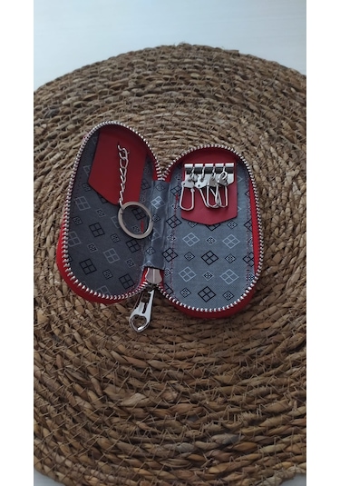Hky Yüksek Kalite Unisex Anahtarlık Kırmızı + Çakmak