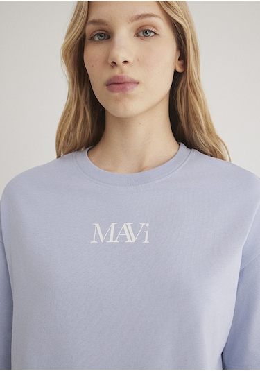 Mavi - Mavi Logo Baskılı Lila Tişört 1611593-85385 Lila