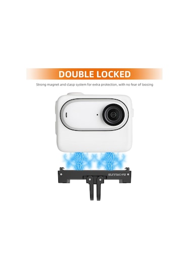 Insta360 İçin Sunnylife Ist-ad692 Go 3 Action Camera Montaj Manyetik Adaptör Bağlantı Taban Siyah