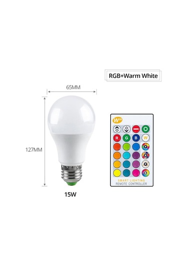 Led Lamba E27 B22 Rgb Led Ampul 15w 10w 5w Rgbw Kısılabilir Ampul Led Akıllı Işıklar Ev Tatil Dekorasyonu Için Uzaktan Kumanda İle E27 15w