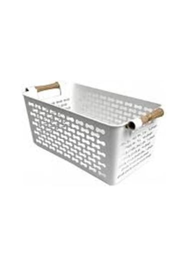 Çok Amaçlı Beyaz Plastik Organizer Küçük Sepet