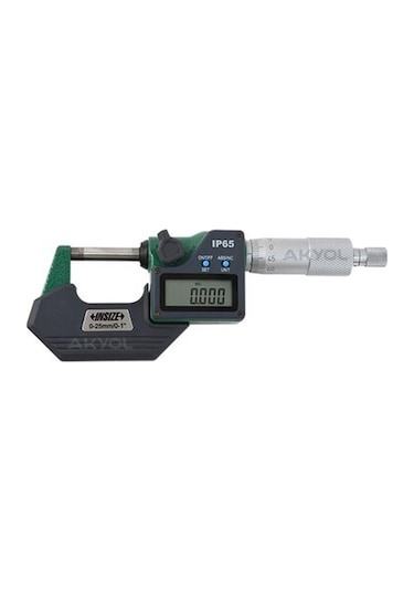 Insize 3108-25a Dijital Mikrometre Üç Tuşlu 0-25mm Toza Ve Suya