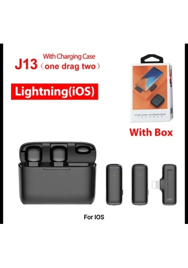 J13 Iphone Uyumlu Lightning Kablosuz Yaka Mikrofonu Gürültü Azalt