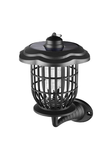 Qingmipy Güneş Enerjili Hareket Sensörlü Sinek Öldürücü Bahçe Aydınlatma Lambası, Su Geçirmez Siyah