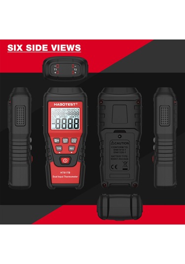 Springsun Habotest Ht617b Taşınabilir 2k Dijital Termometre - Yüksek Fırın & Sıvı Hidrojen