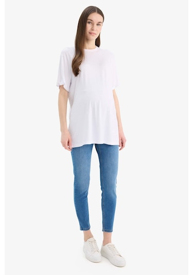 DeFacto Skinny Fit Yüksek Bel Düz Paça Standart Boy Hamile Pantolon Z6882AZ24SPNM39