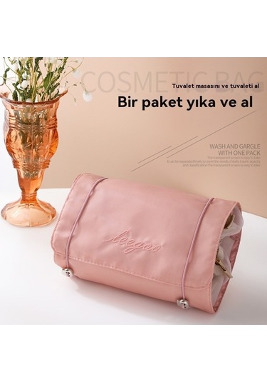 Trendooze Taşınabilir Kozmetik Çıkarılabilir Çantası-yeşil Arada 4'ü 1 Ko Yeşil