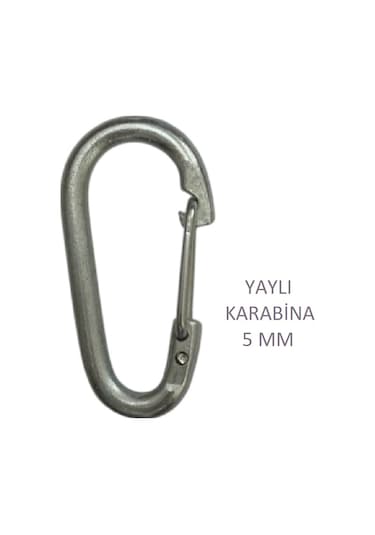 Karabina, Yaylı, 5 Mm, Askı, Çengel, Kanca, Anahtarlık