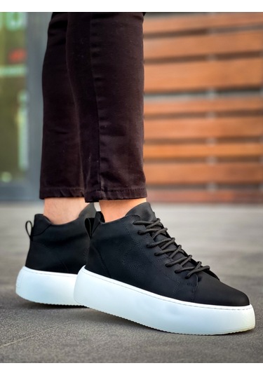 Le10 Bağcıklı Erkek Yüksek Taban Siyah Spor Bot bb-le10-siyah-10846 001