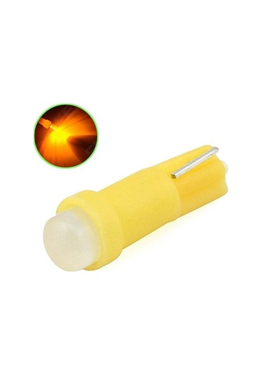Sarı 10 Adet T5 Led Işıkları W1.2w W3w Led Araç İç Işık Otomatik Yan Kama Pano Göstergesi Enstrüman Lamba Ampulü 4014 Led Süper Parlak