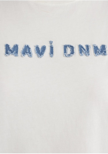 Mavi - Mavi Baskılı Ekru Tişört 1613146-70057 Ekru