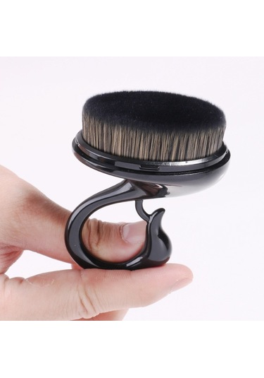 Sones Little Swan Çok Amaçlı Makyaj Fırçası İz Bırakmayan Sihirli Fondöten Fırçası Yıkama Fırçası Siyah