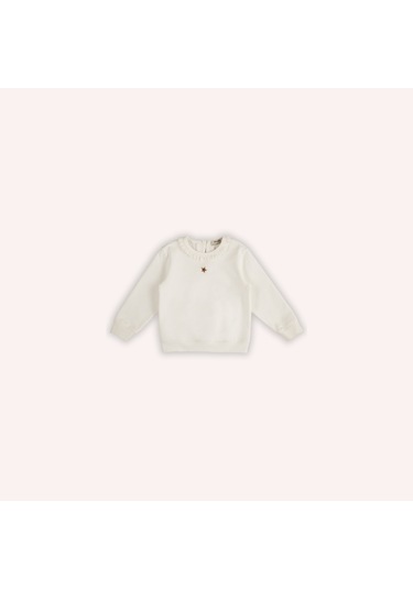 Panço Kız Çocuk Sweatshirt Ekru