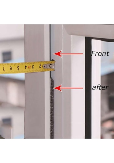 Gajeena "yapışkanlı Pencere Ve Kapı Conta Fırçası - 5/10 Metre, Toz Ve Hava Geçirmez Gri Şerit"