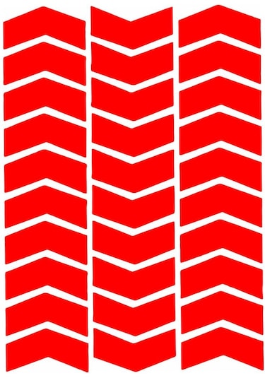 Ok Şeklinde Reflektif Kırmızı Sticker Çınar Extreme