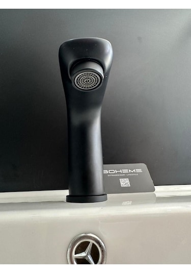 Boheme Fleko Lavabo Bataryası Siyah Renk Pirinç Döküm Siyah