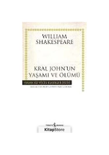 Kral John'un Yaşamı ve Ölümü karton Kapak / William Shakespeare