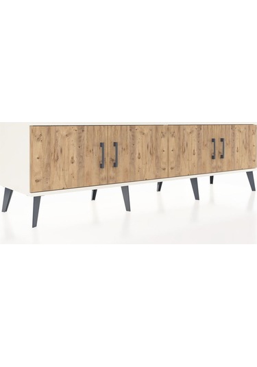 Hyperion Tv Ünitesi 2 Raflı 4 Kapaklı 176x44x51 Aytaşı-çam/antrasit Atlas Çam/antrasıt