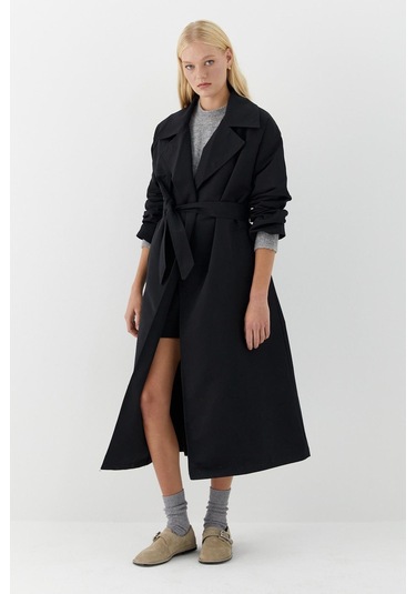 Lisa Trençkot Siyah Siyah