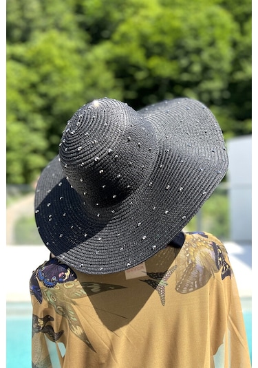 Remsa Taşlı Hasır Şapka Rş-96 Siyah Siyah